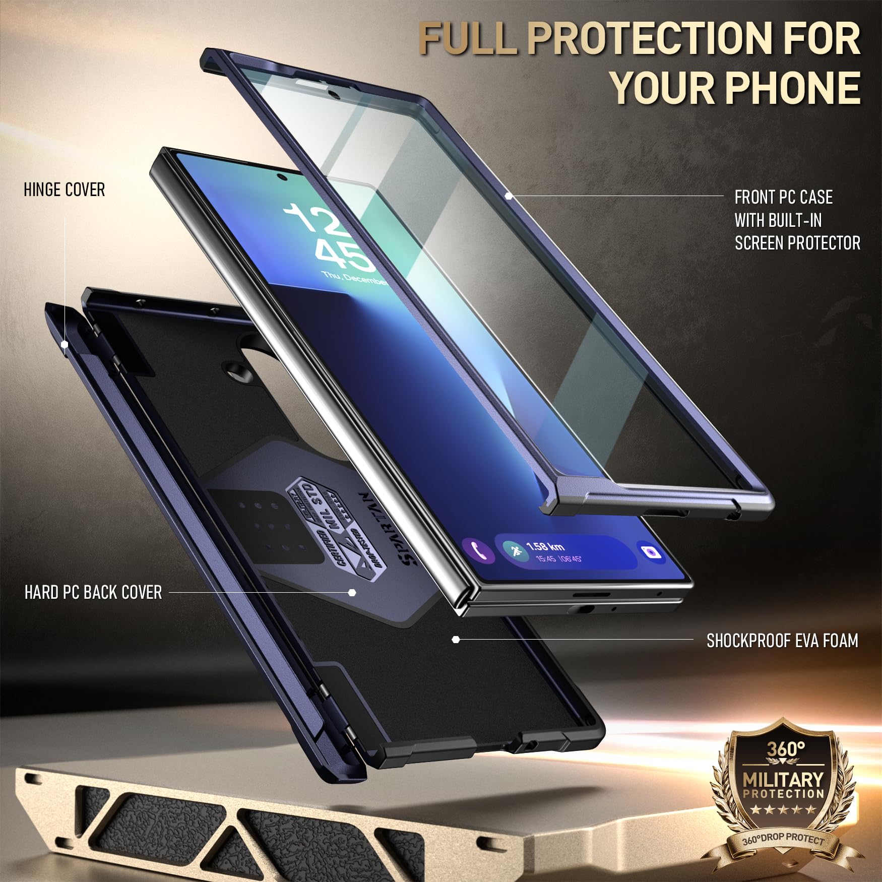 Amazon.co.jp: POETIC Spartan Samsung Galaxy Z Fold7 ケース [ヒンジ